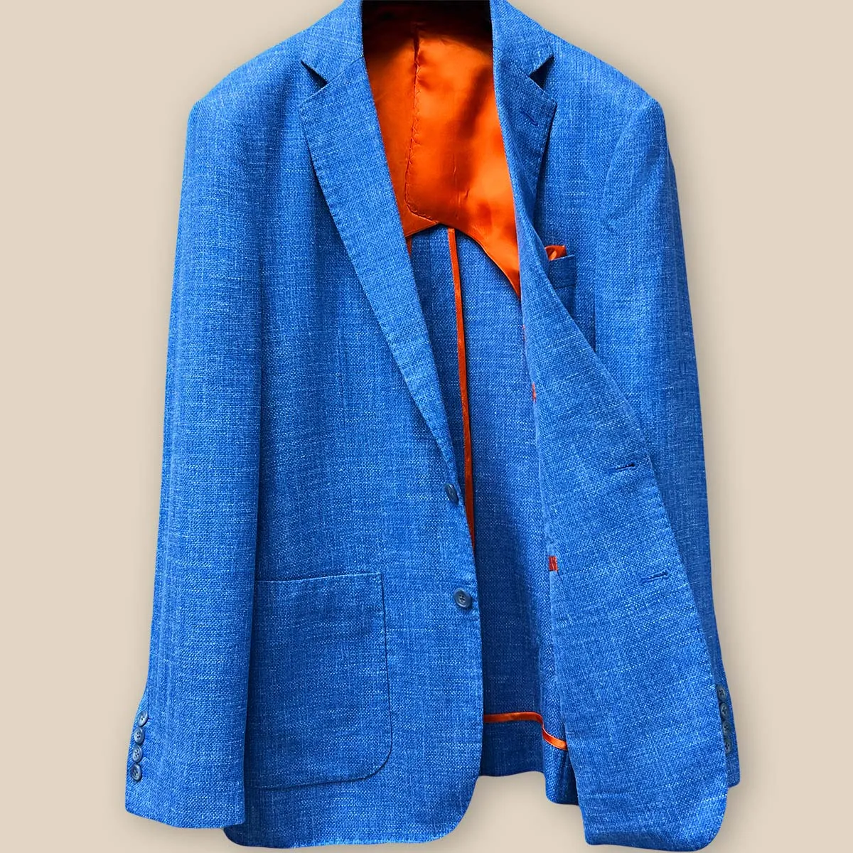Havana by E.Thomas Sky Blue Textured Men's Sportcoat