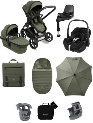 iCandy Peach 7, Maxi Cosi Pebble 360 PRO 2 Complete Travel System Bundle - Ivy