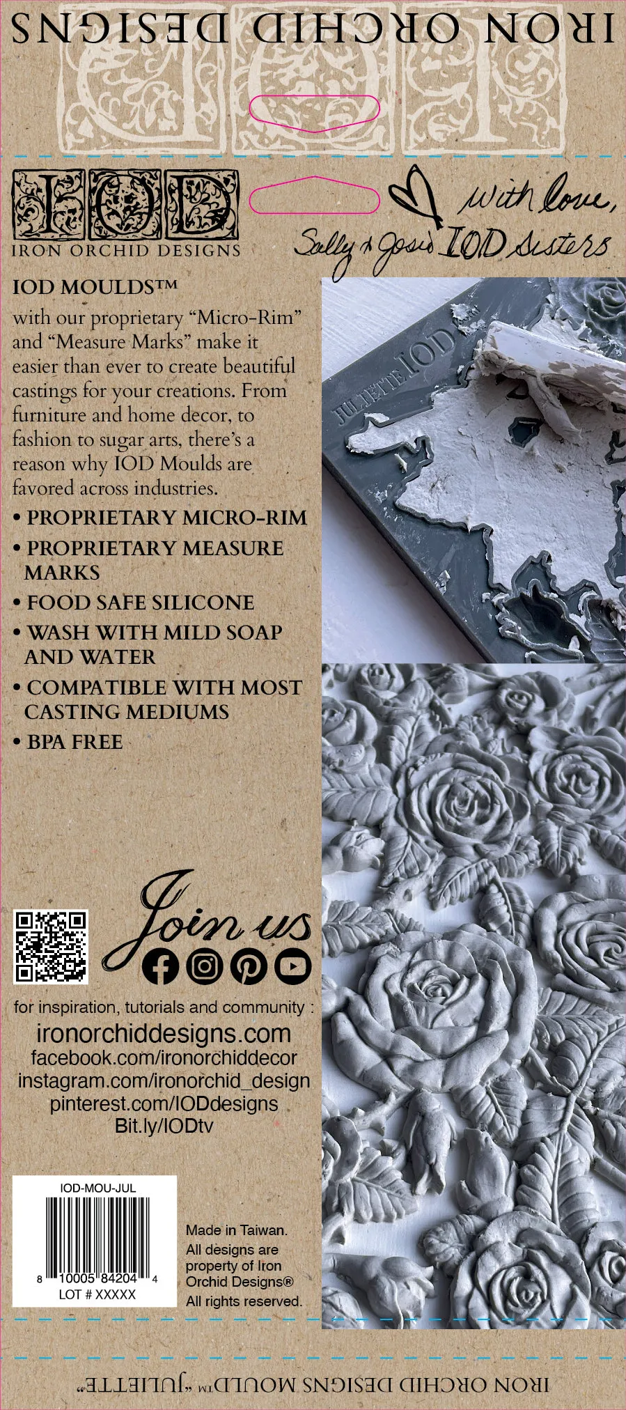 IOD Mould  Juliette Roses