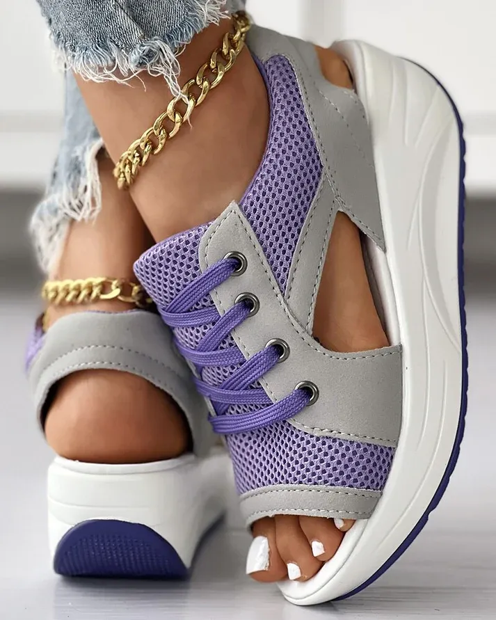 Juno | Sporty Sneaker Wedge Sandal