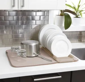 Kitchen Envy DRYING MAT in Latte! Super Handy! Folds compact when not in use!