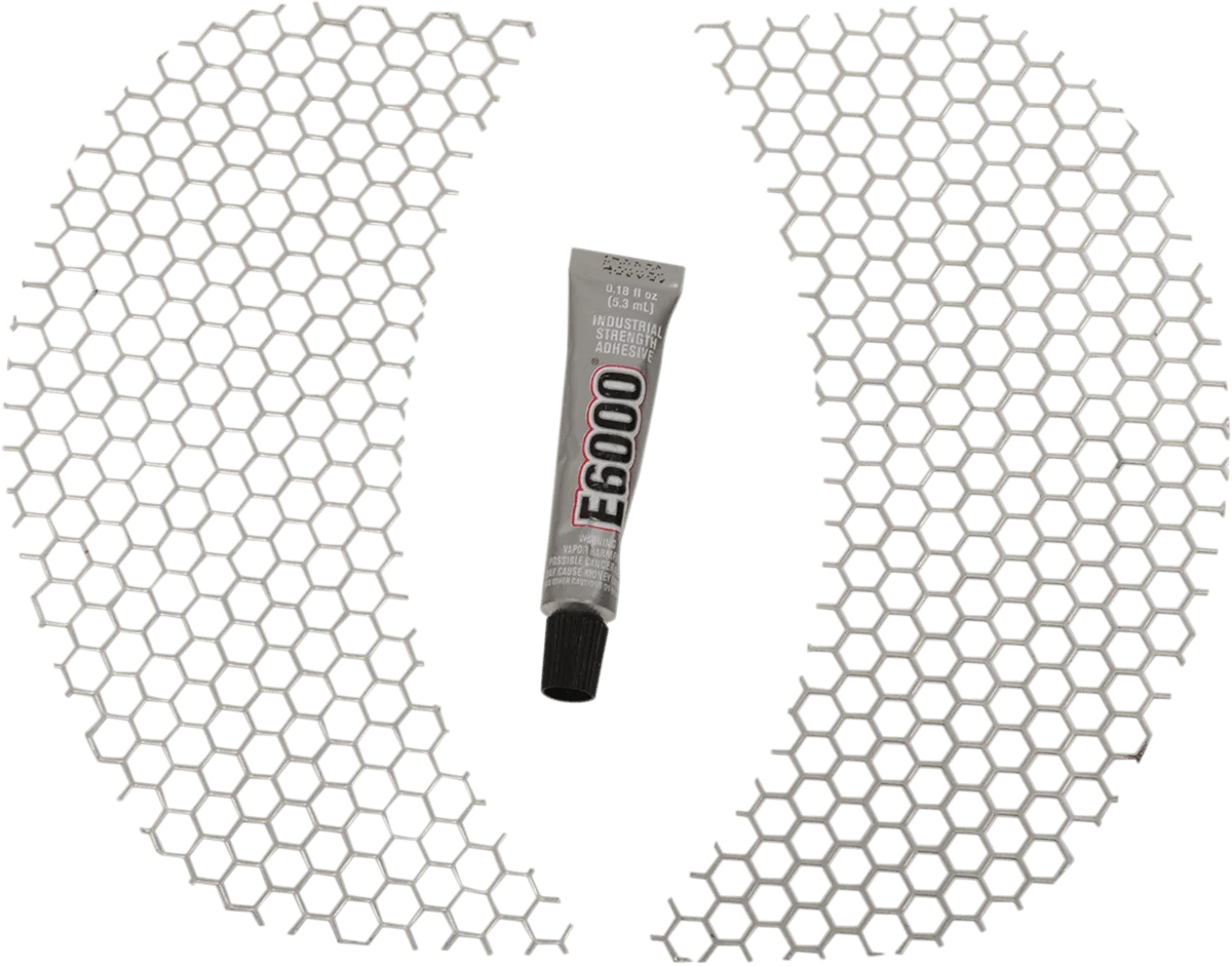 Klock Werks KW05-01-0320 Fairing Vent Screen - Honeycomb - Chrome