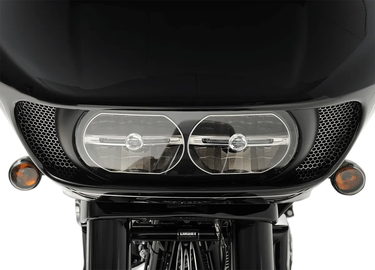 Klock Werks KW05-01-0320 Fairing Vent Screen - Honeycomb - Chrome