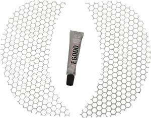 Klock Werks KW05-01-0320 Fairing Vent Screen - Honeycomb - Chrome