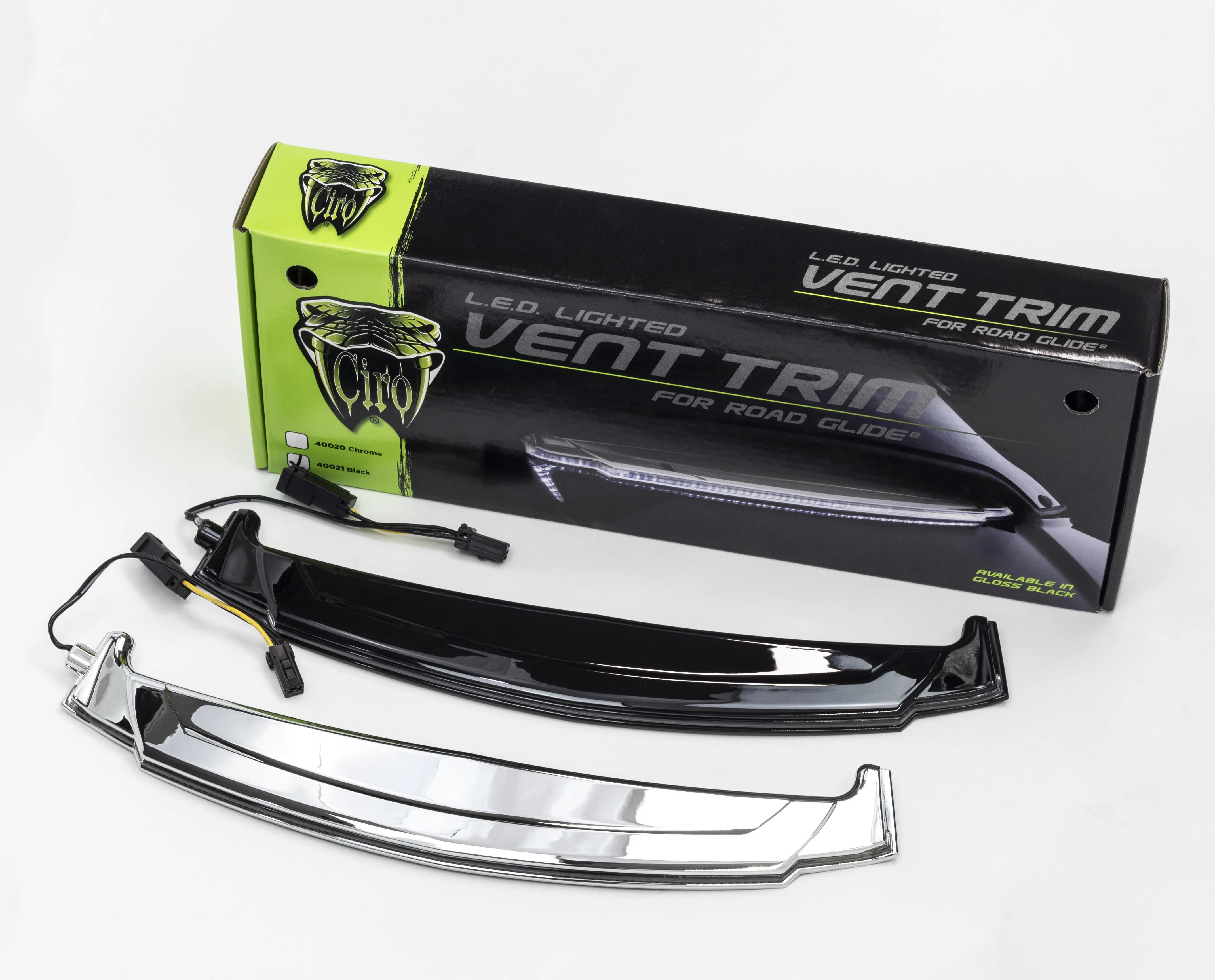 Lighted Vent Trim for Road Glide, Chrome '15-up
