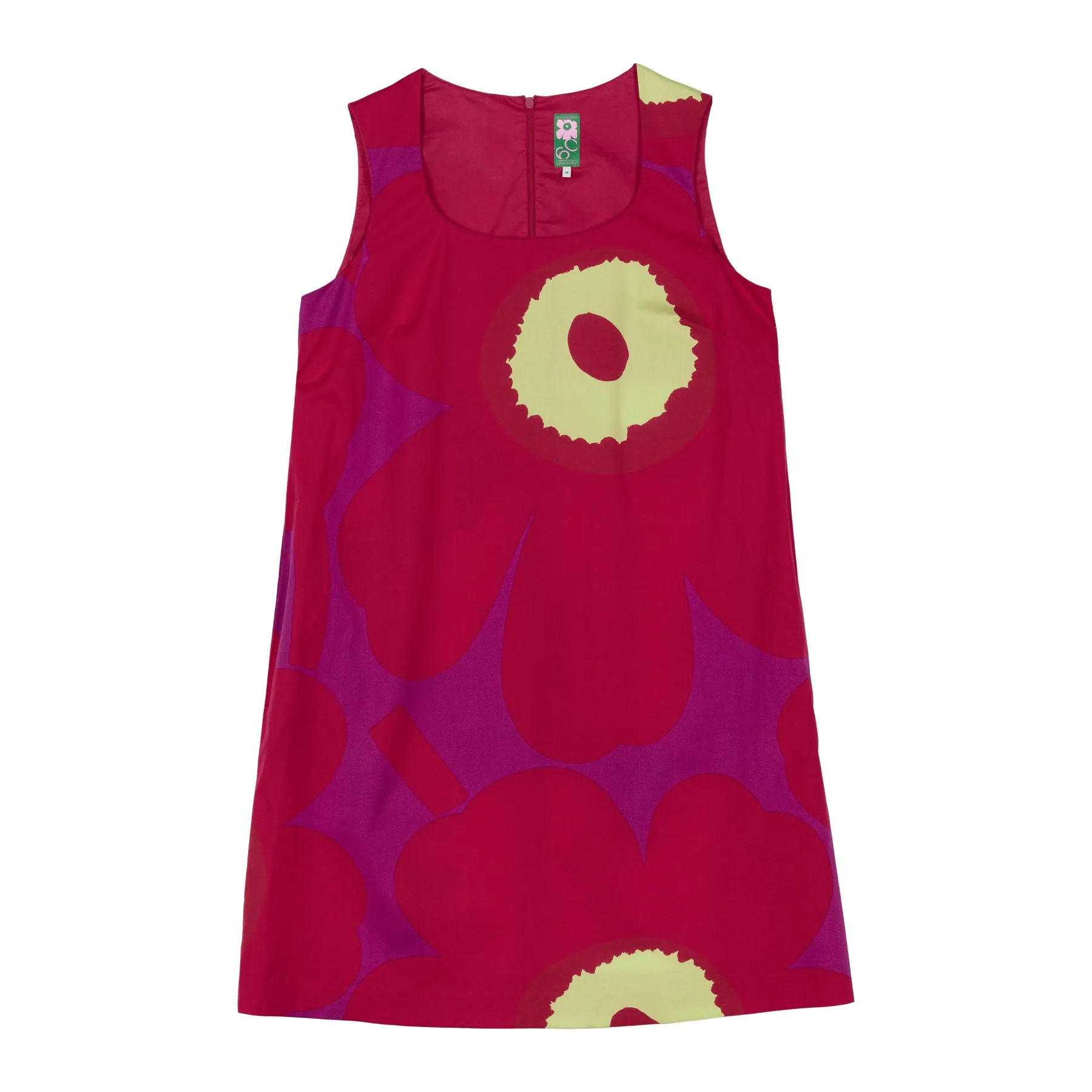 Marimekko Kestit Unikko Sleeveless Dress, Pink & Purple Floral