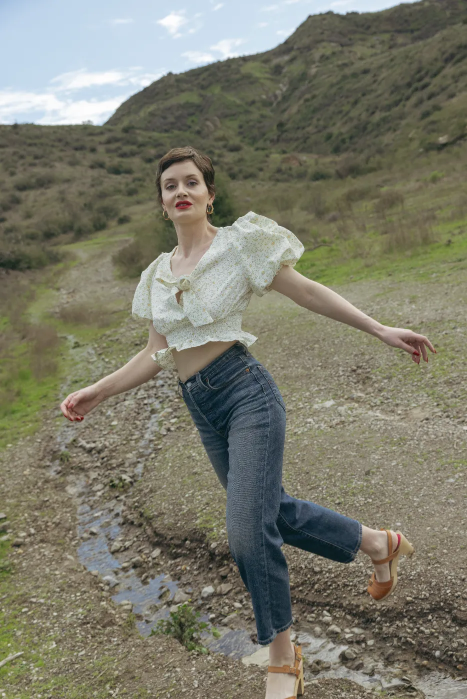 Marybell Blouse in Golden Valley Floral