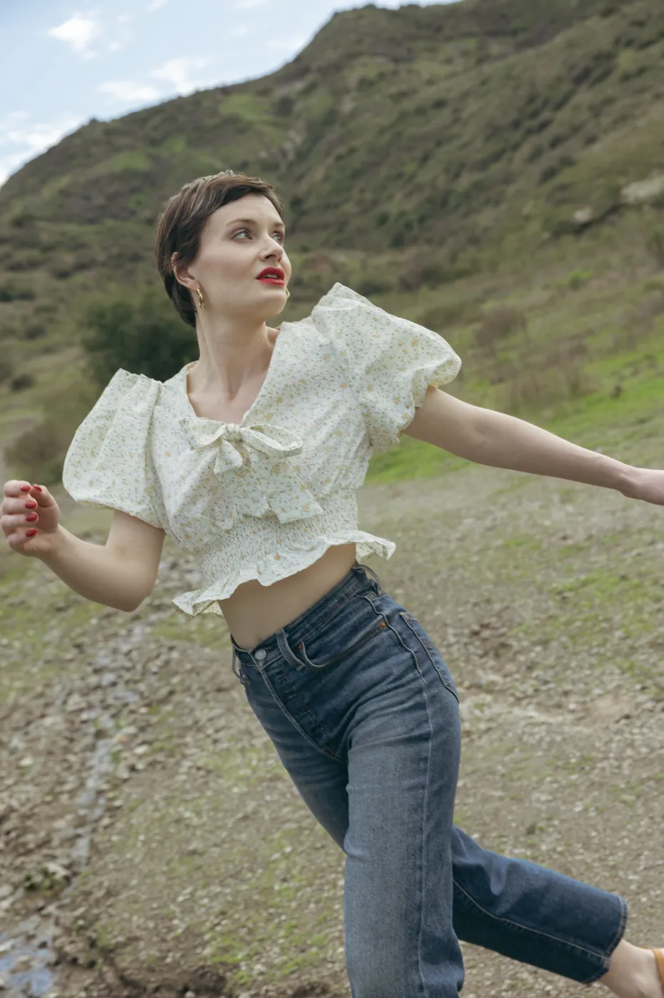Marybell Blouse in Golden Valley Floral