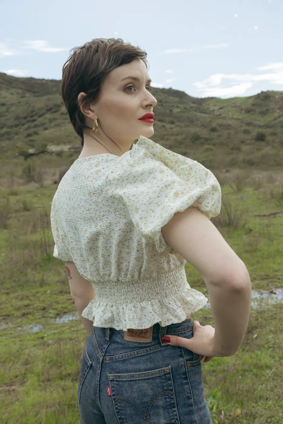 Marybell Blouse in Golden Valley Floral