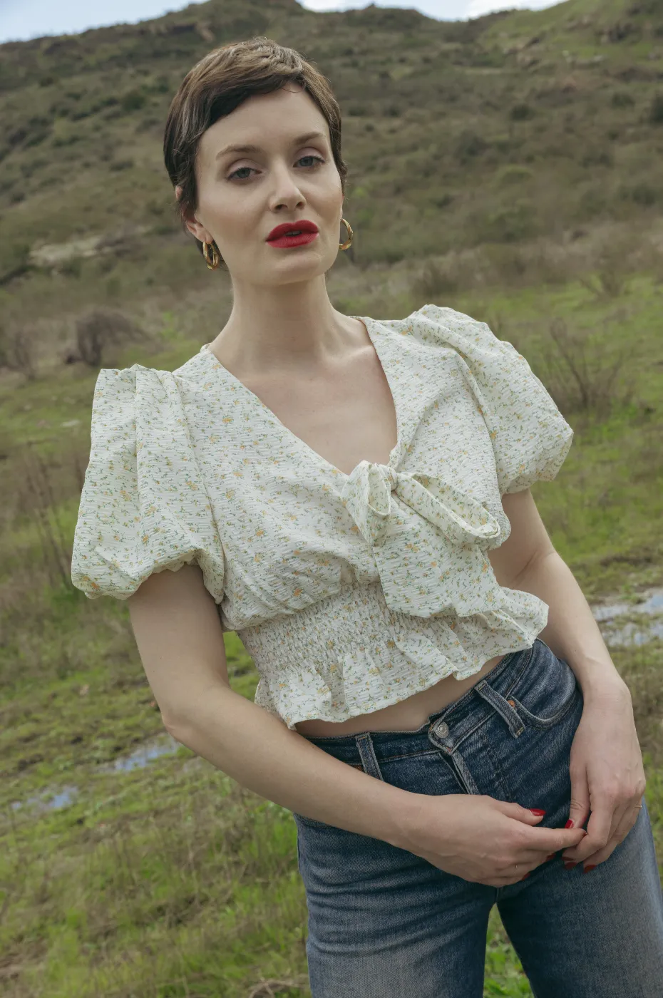 Marybell Blouse in Golden Valley Floral