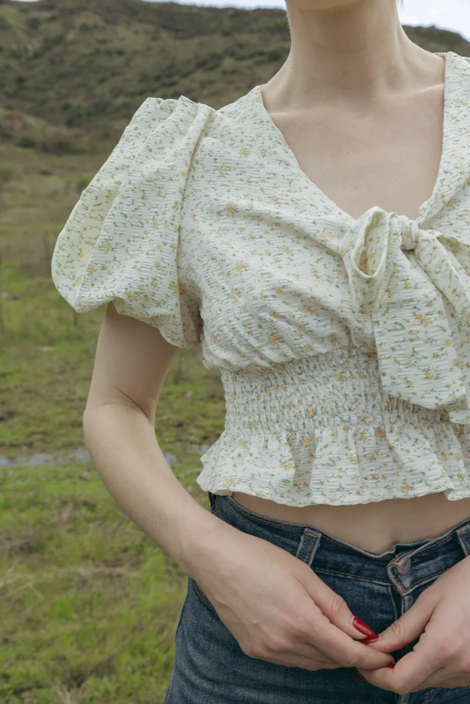 Marybell Blouse in Golden Valley Floral