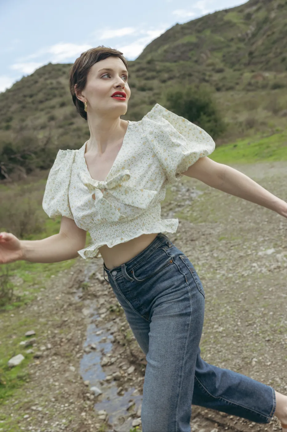 Marybell Blouse in Golden Valley Floral