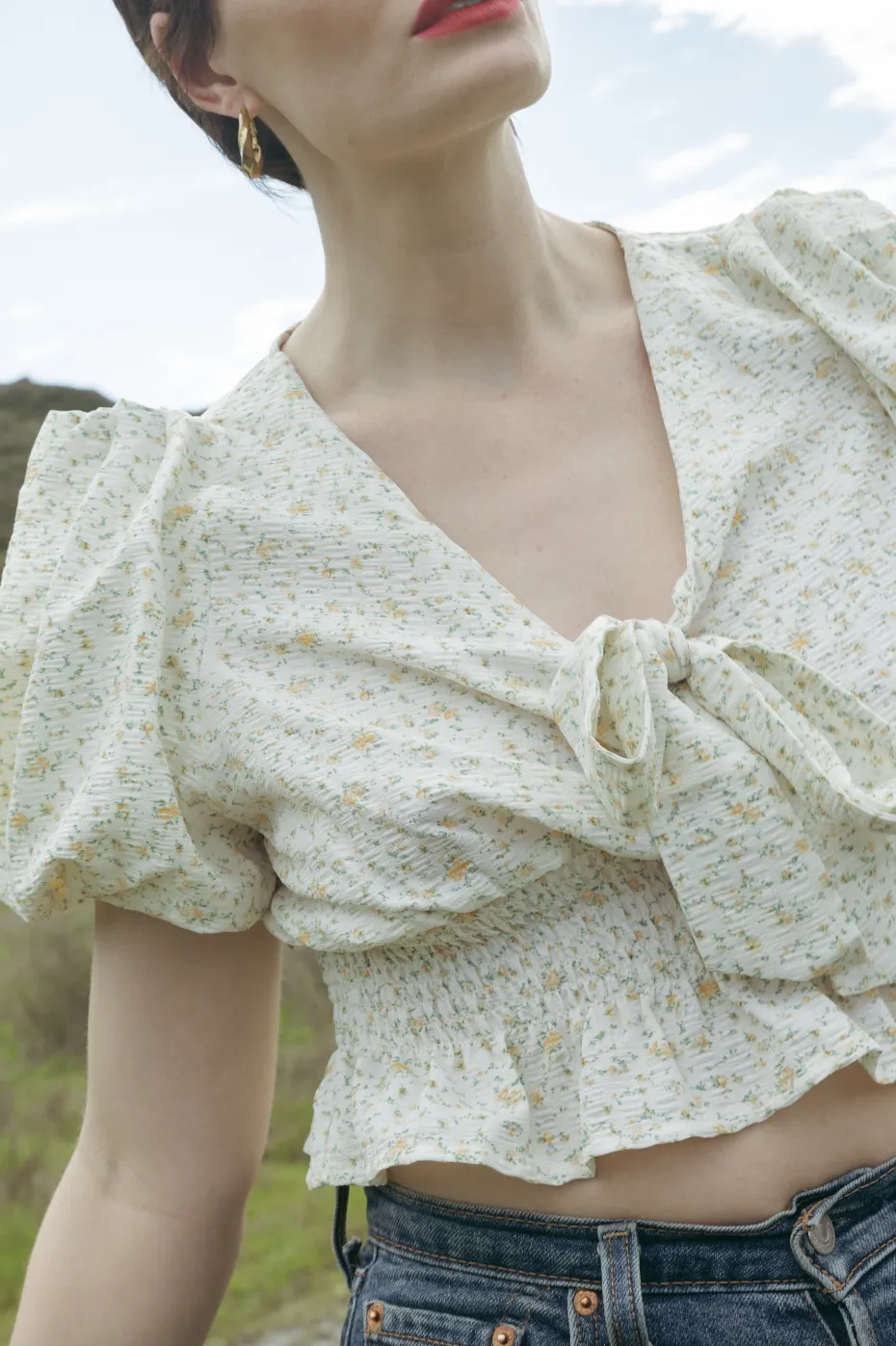 Marybell Blouse in Golden Valley Floral