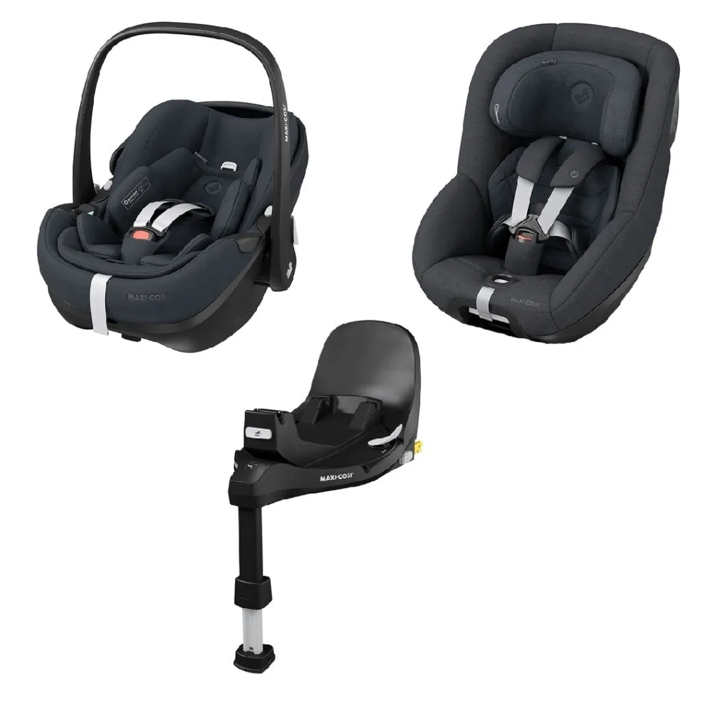 MAXI COSI 360 Pro Family Car Seat and Base Travel System - Essential Graphite