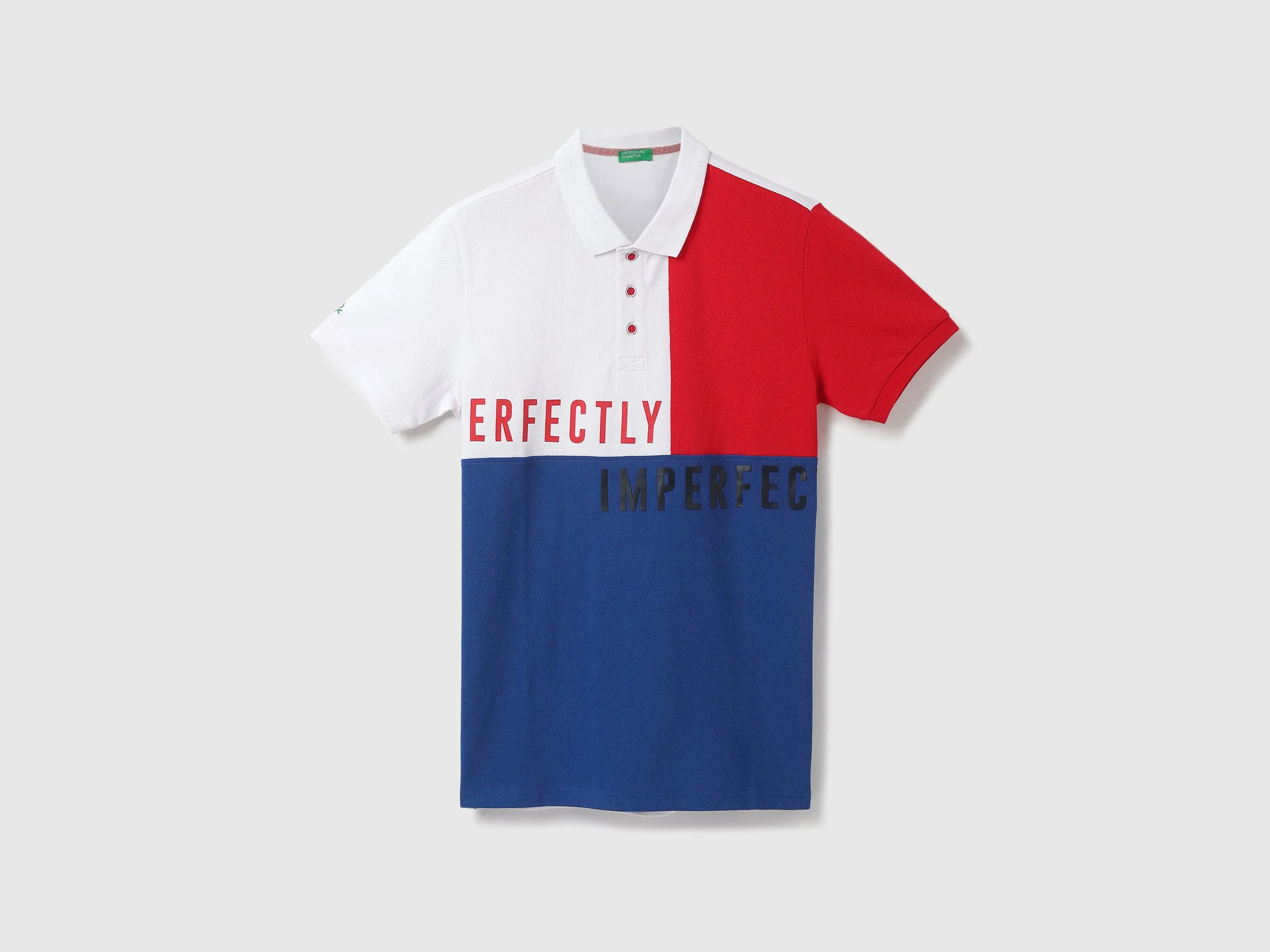 Men Color Blocked Polo Collar T-shirt