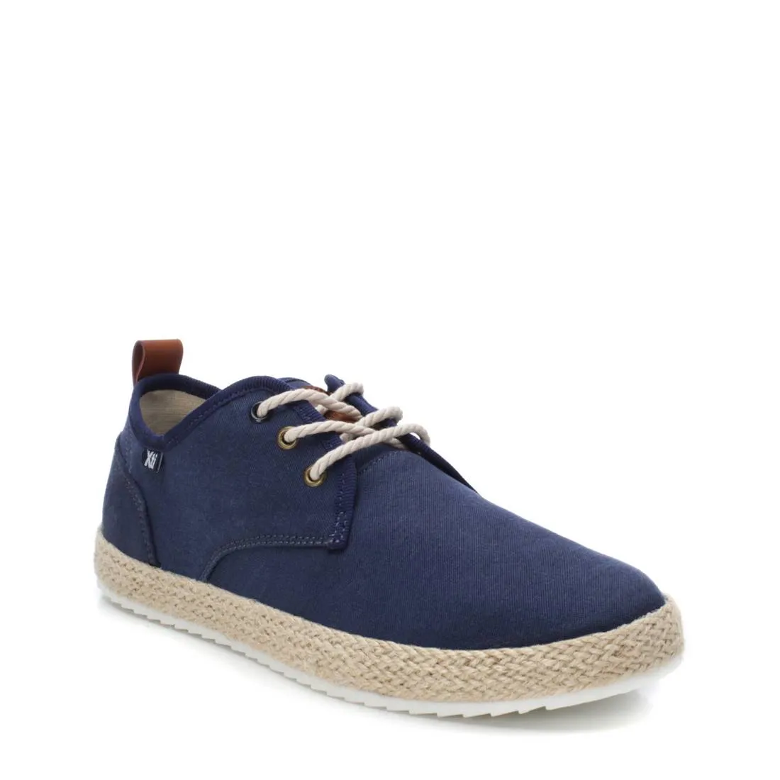 Men's Canvas Sneakers With Jute Wrapped Sole By Xti-141453-Navy