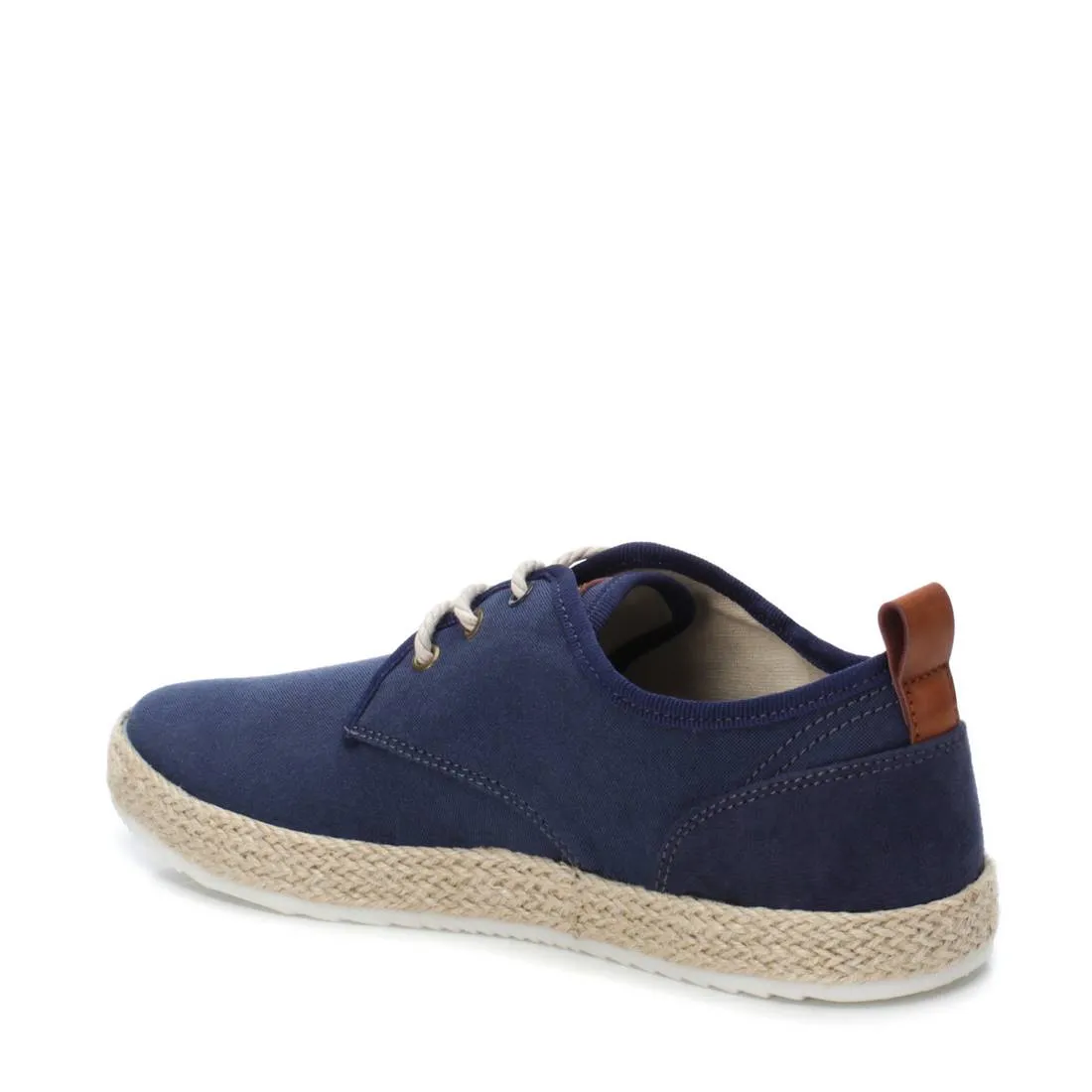 Men's Canvas Sneakers With Jute Wrapped Sole By Xti-141453-Navy