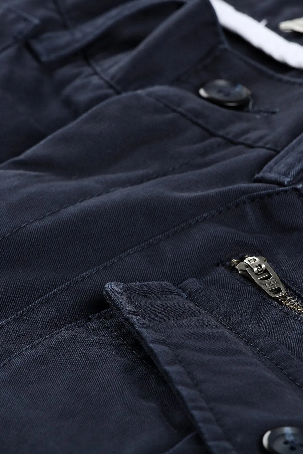 Mens Dark Navy Cuff Jogger Cargo Pants