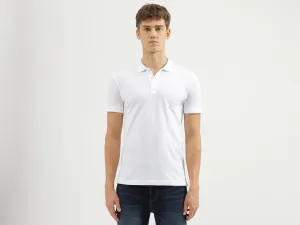 Men's Regular Fit Polo Neck Applique T-shirt