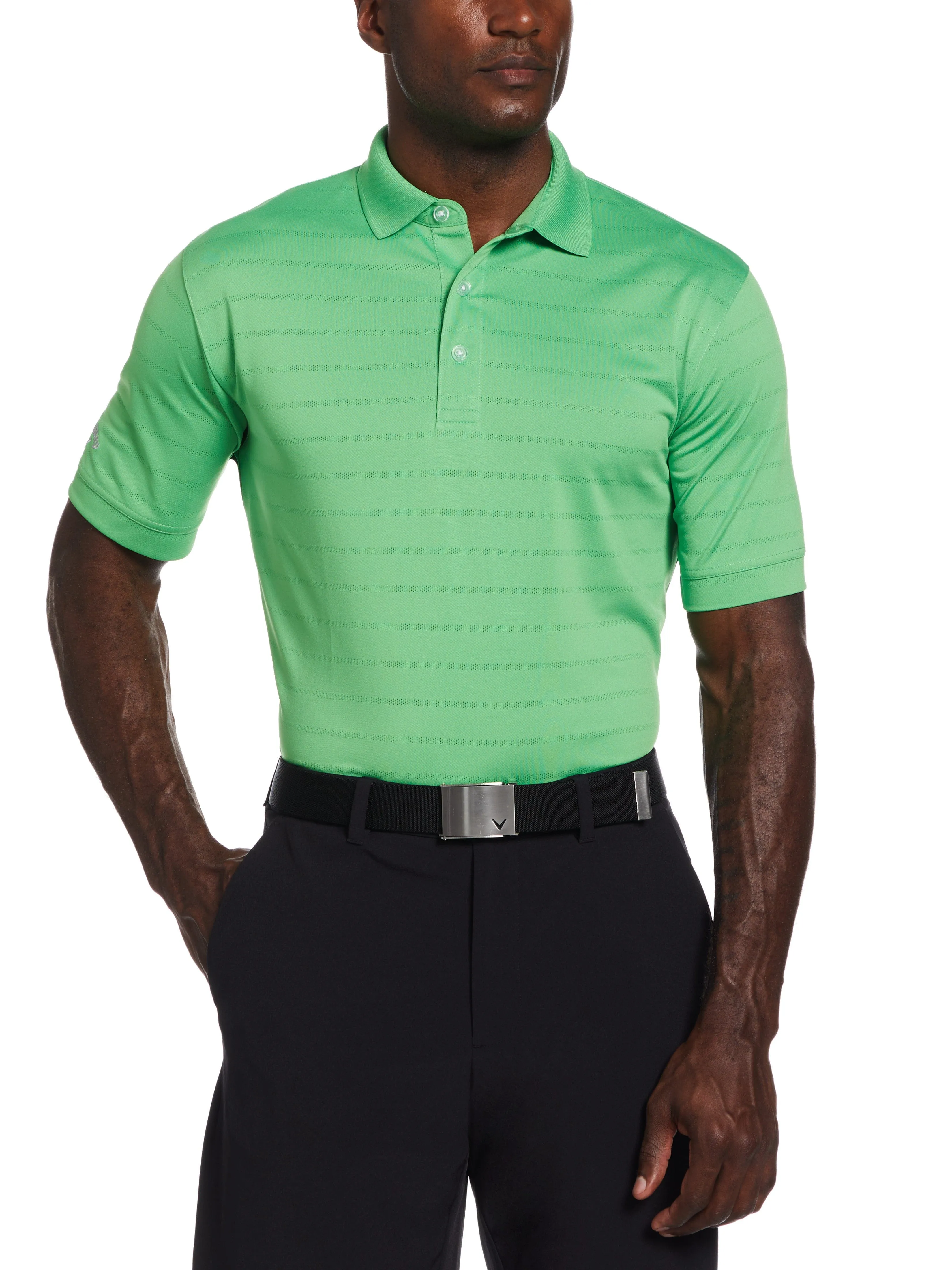 Mens Vent Short Sleeve Open Mesh Polo Shirt