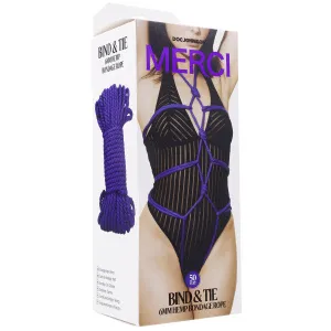 Merci - Bind & Tie - 6mm Hemp Bondage Rope - 50 Feet - Violet