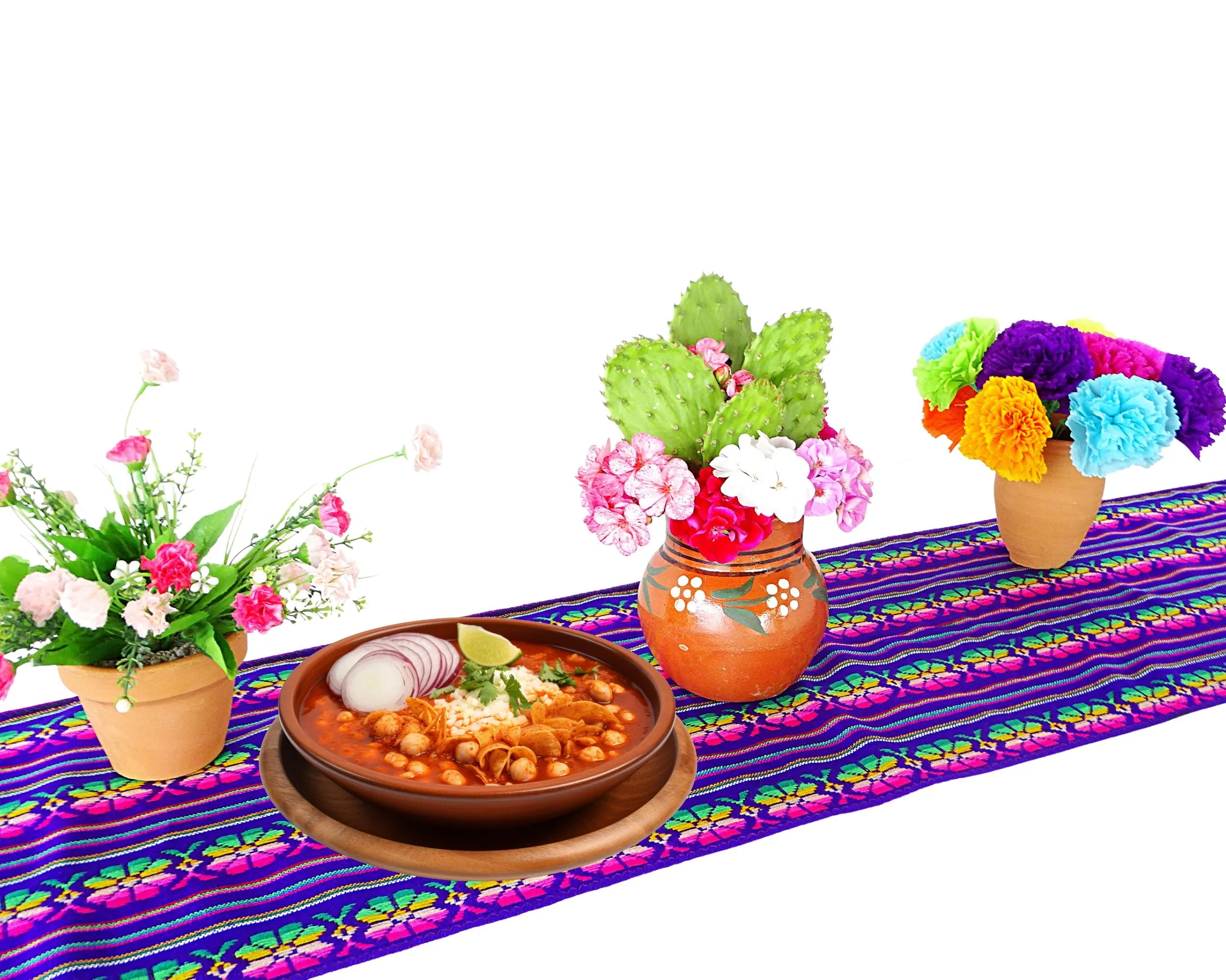 Mexican Table Runner in Purple