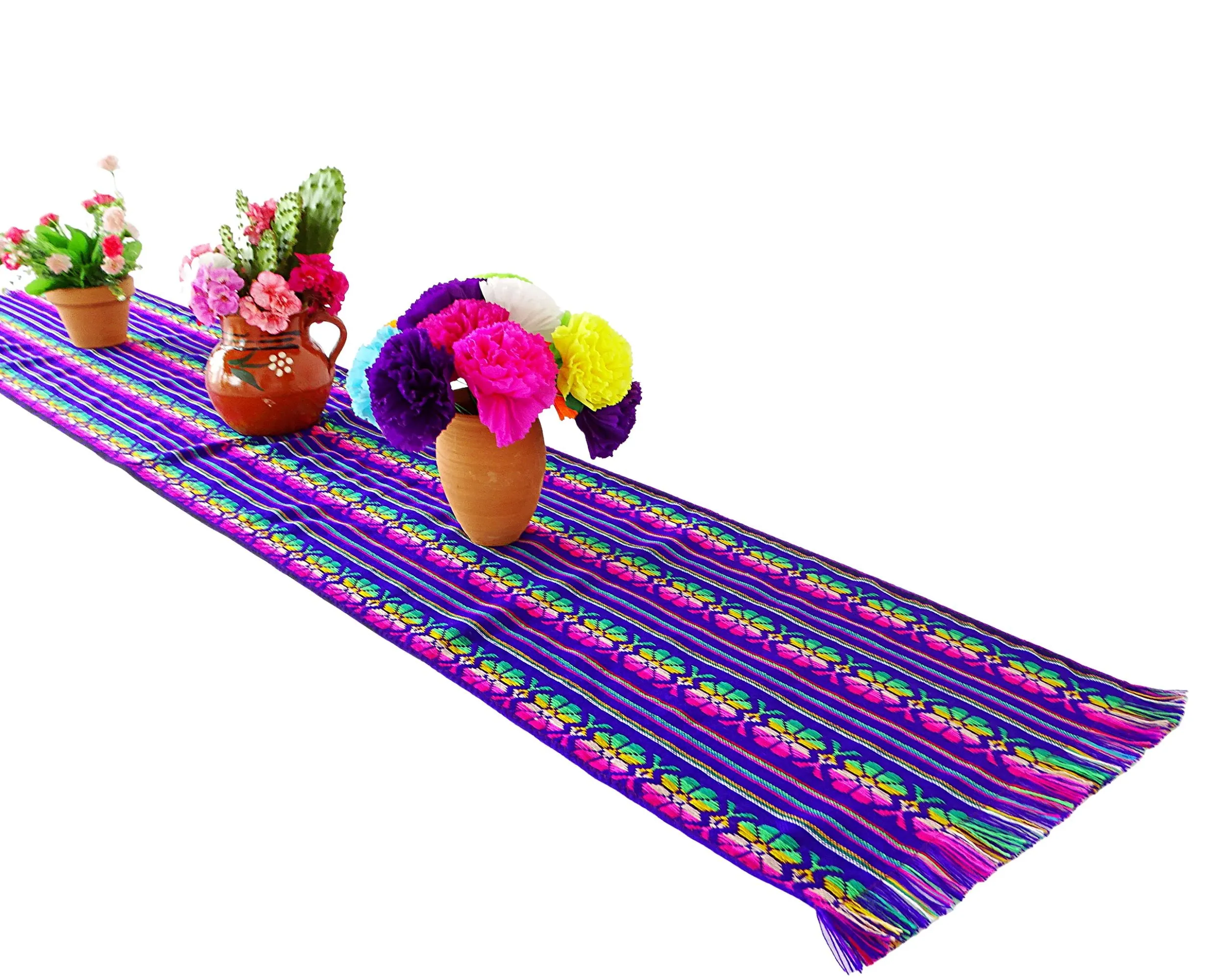 Mexican Table Runner in Purple