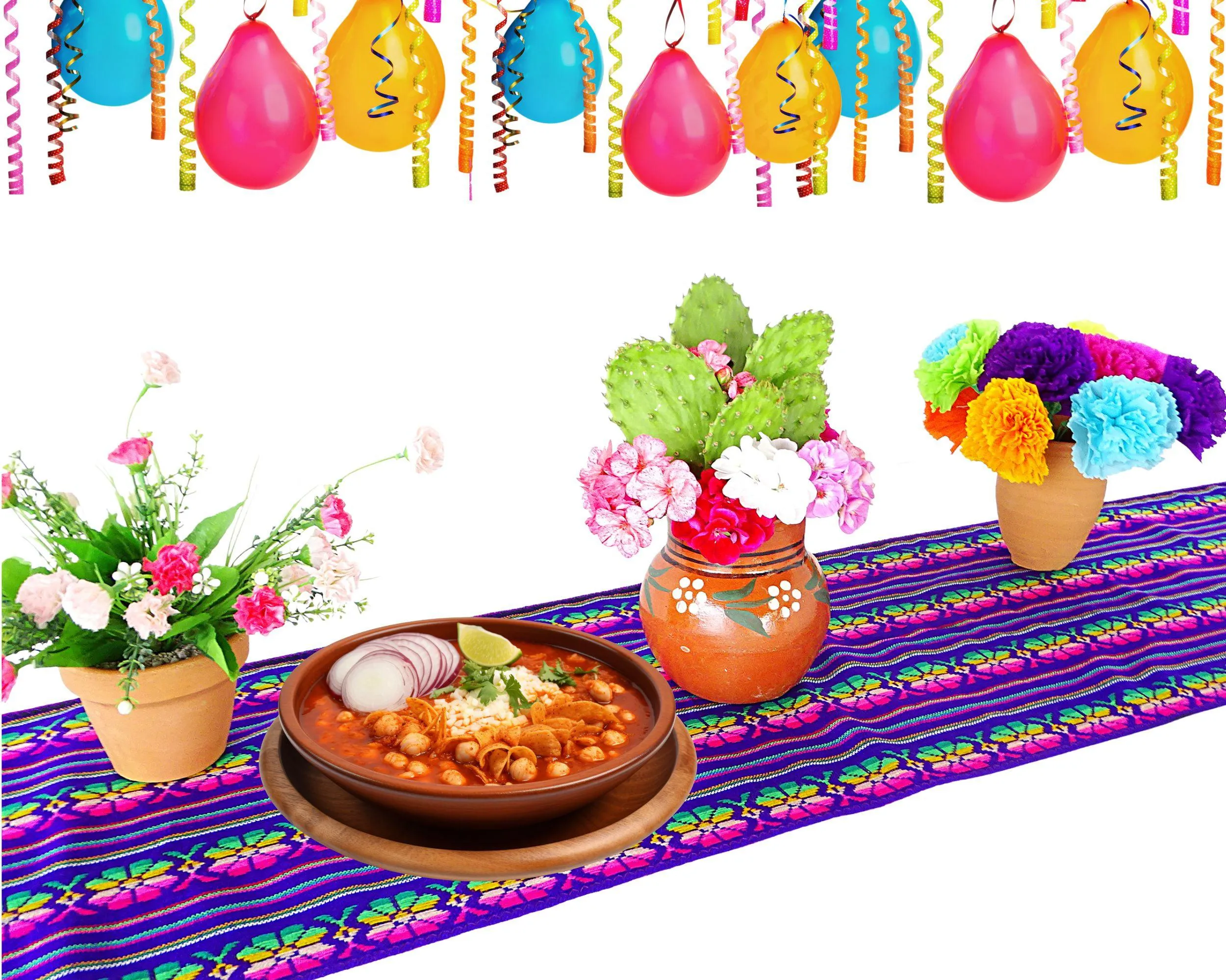 Mexican Table Runner in Purple