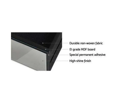 Mirrored Bedside Table - Grey