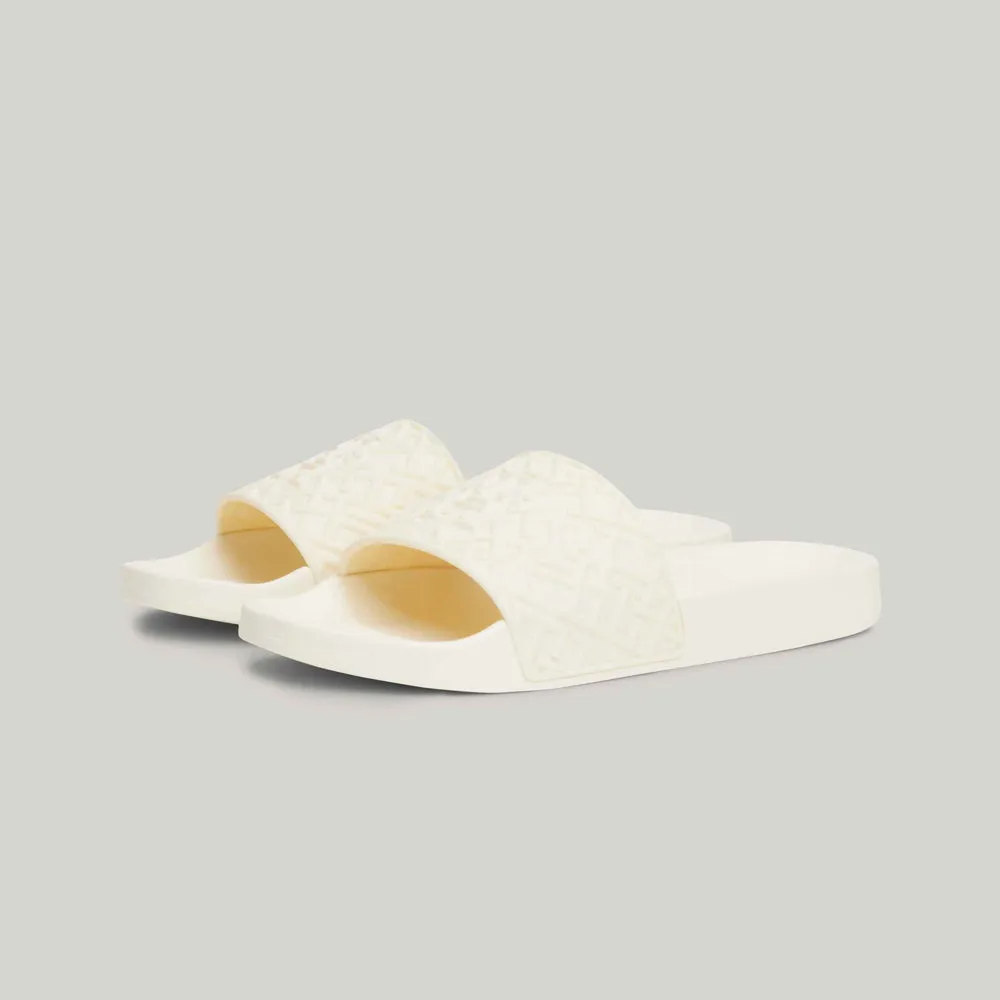 Monogram Pool Slide - Off White