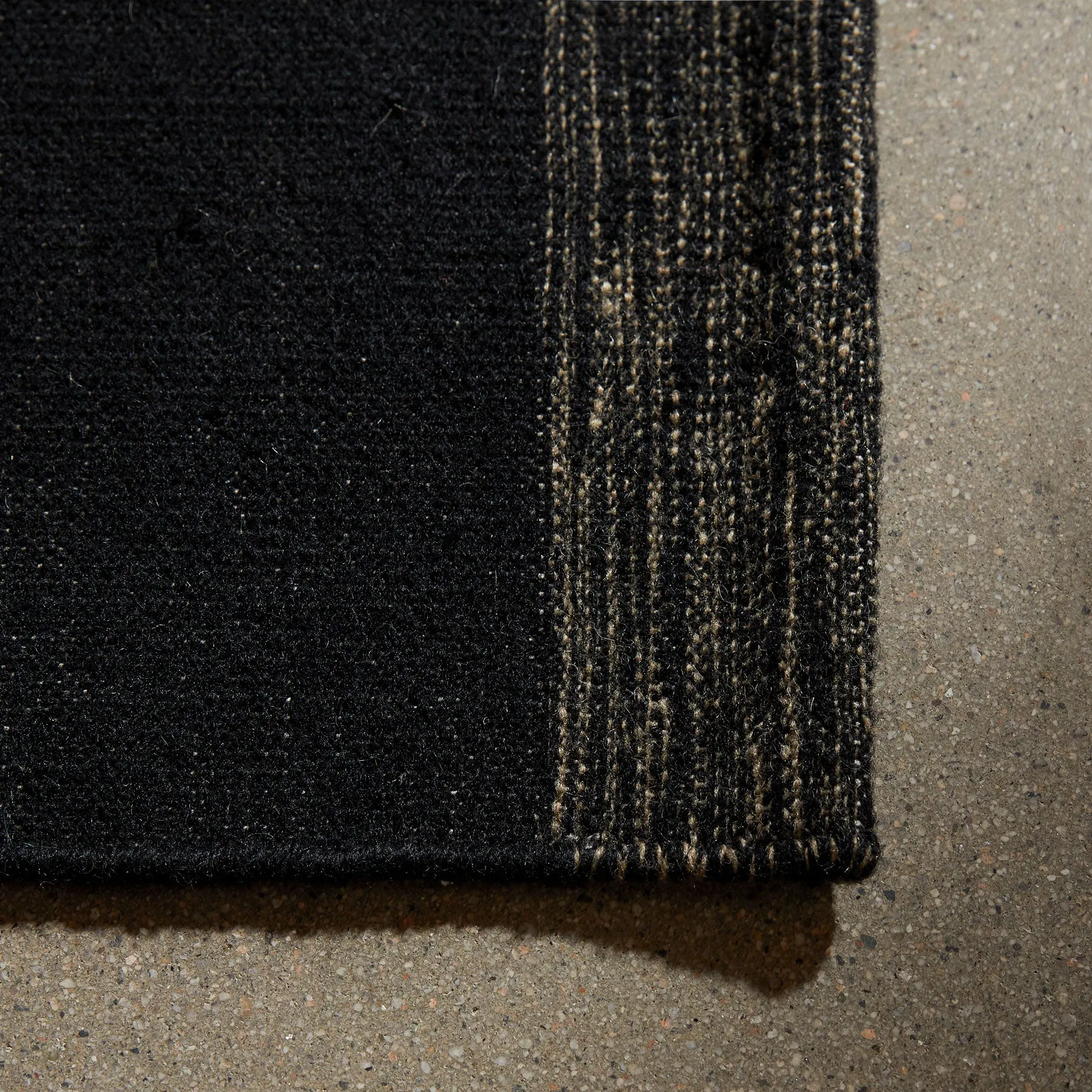 Multi Stripe Area Rug 9Ft X 12Ft - Black Marle/Black/Flint
