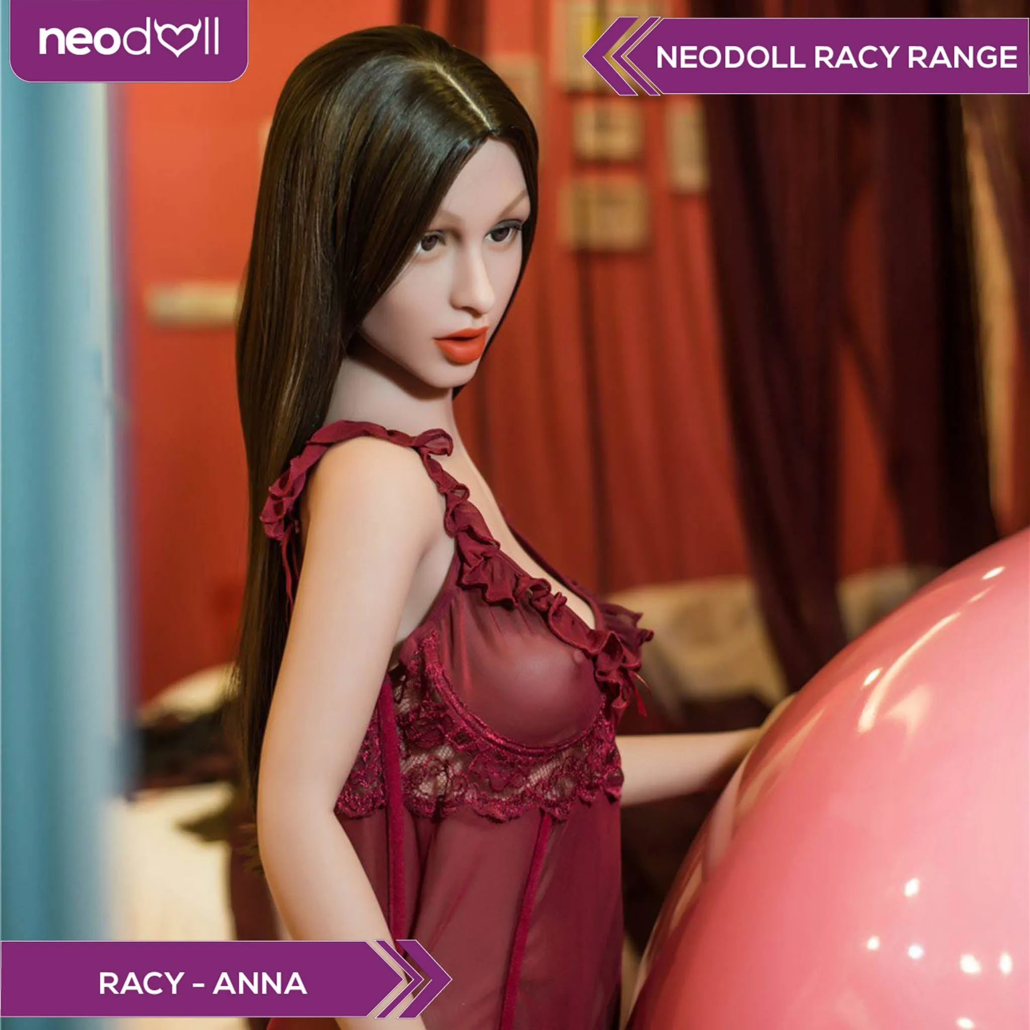 Neodoll Racy Anna - Realistic Sex Doll - 155cm - Brown