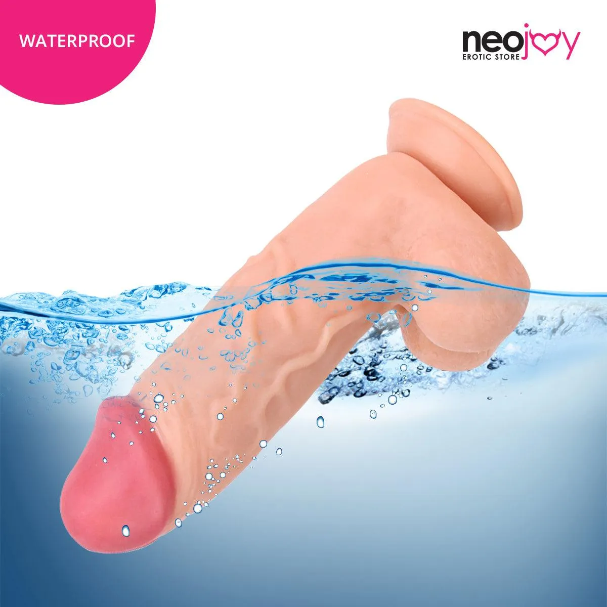 Neojoy - Big Bad Boy Dildo With Strap-On Dong Pegging - Flesh - 29.5cm - 11.6 inch
