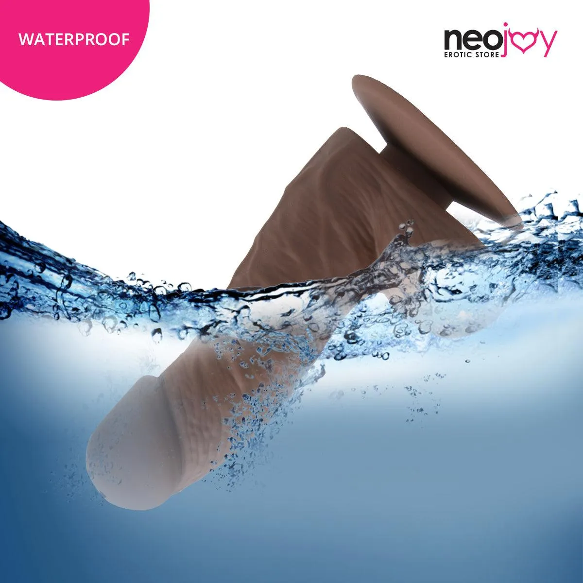 Neojoy - Fill-Me-Up Dildo With Strap-On Dong Harness - Brown - 19cm - 7.5 inch