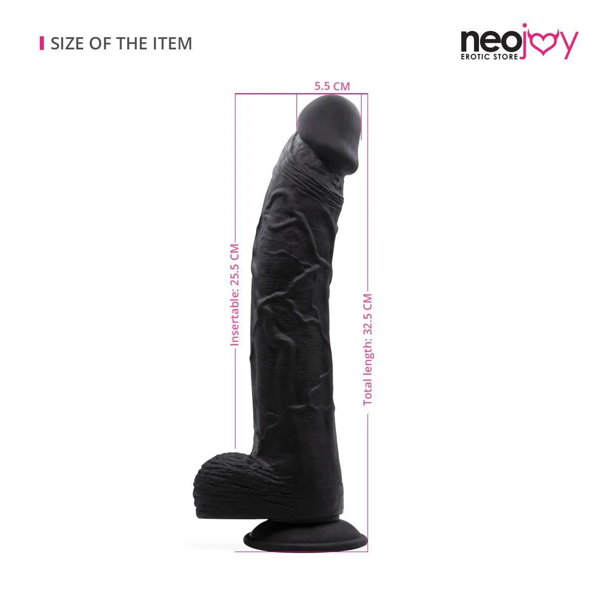 Neojoy - Monster Dong - Black â€“ 34.5cm â€“ 13.6 inch