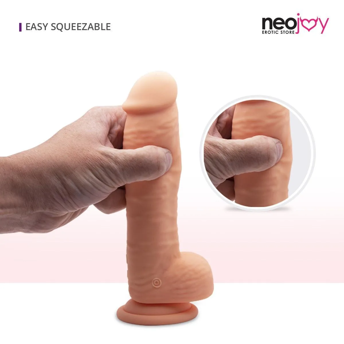 Neojoy - Mr. Vibes  Skinlike  Realistic Vibrating Dildo Flesh With A Strong Suction Cup - Flesh - 20cm - 7.9 inch