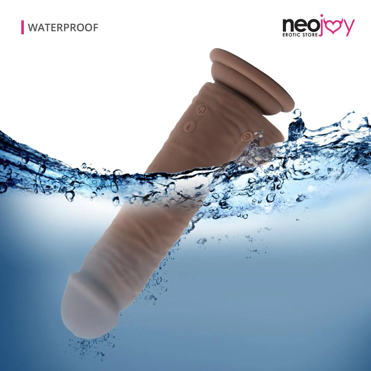 Neojoy - Mr. Vibes  Skinlike Realistic Vibrating Dildo With A Strong Suction Cup - Brown - 20cm - 7.9 inch