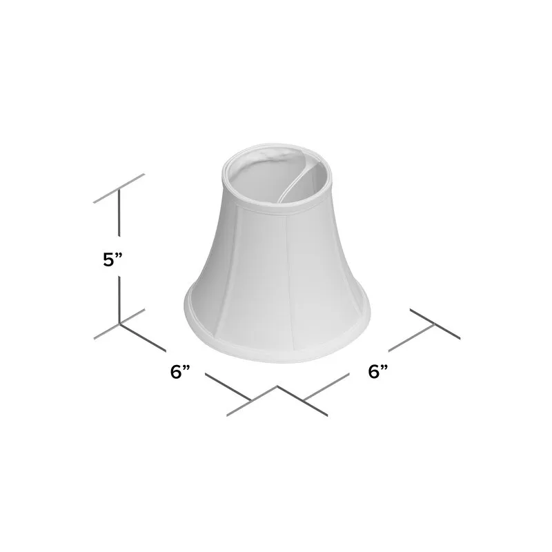 New in package! Mercer41 Silk/Shantung Bell Lamp Shade ( Clip On ) (Set of 2) in Cream! Retails $50 