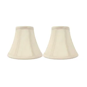 New in package! Mercer41 Silk/Shantung Bell Lamp Shade ( Clip On ) (Set of 2) in Cream! Retails $50 