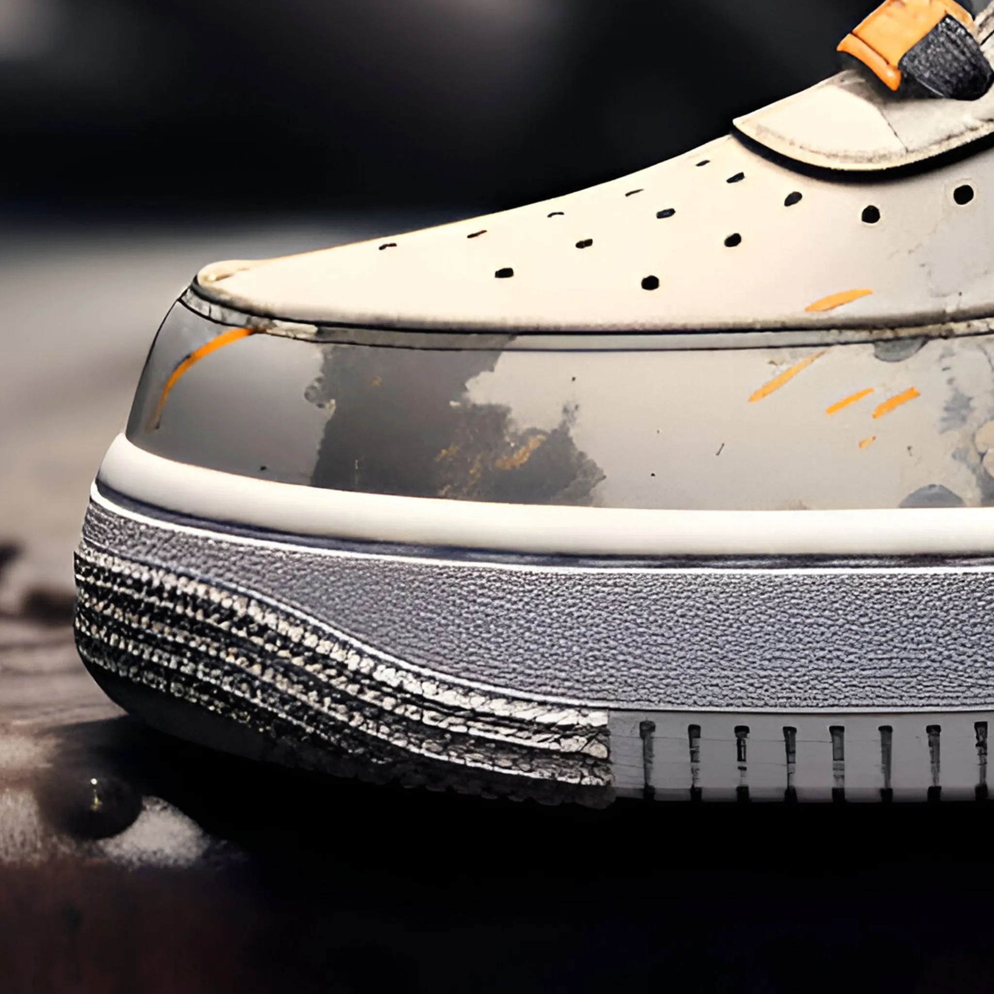 Nike Air Force 1 Custom Sneakers | Dystopian Grey