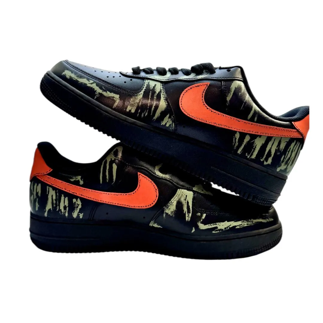 Nike Air Force 1 Custom Sneakers | Grime | Jungle Camo
