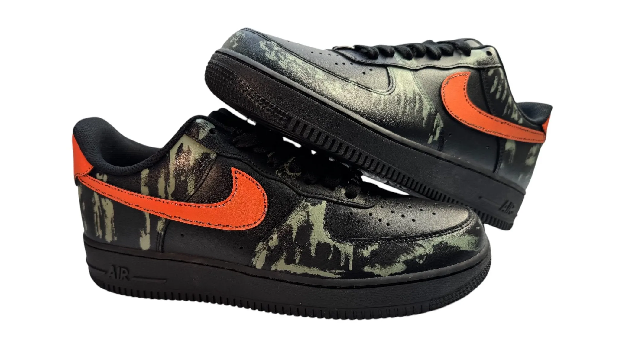 Nike Air Force 1 Custom Sneakers | Grime | Jungle Camo