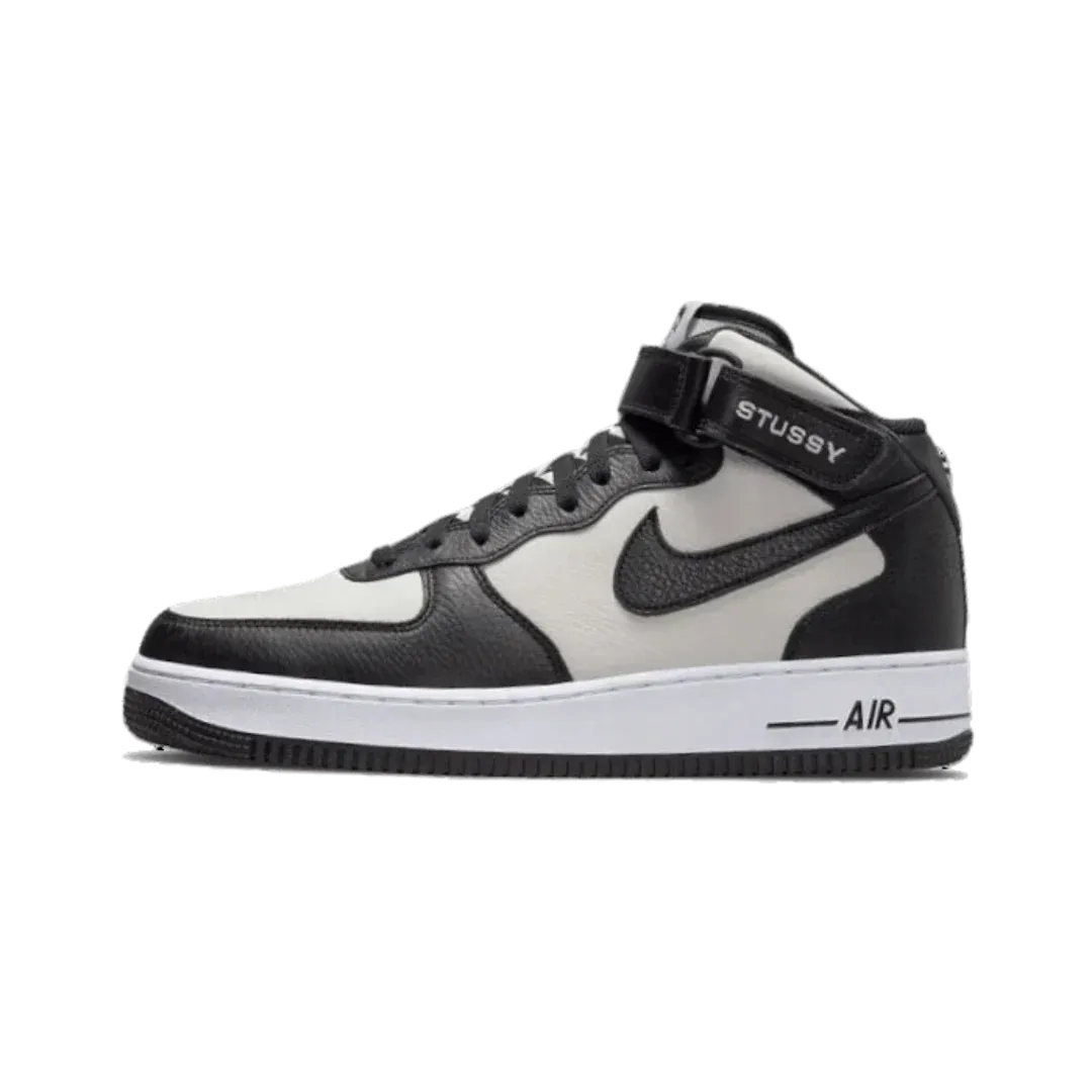 Nike Air Force 1 Mid Stussy Light Bone Black