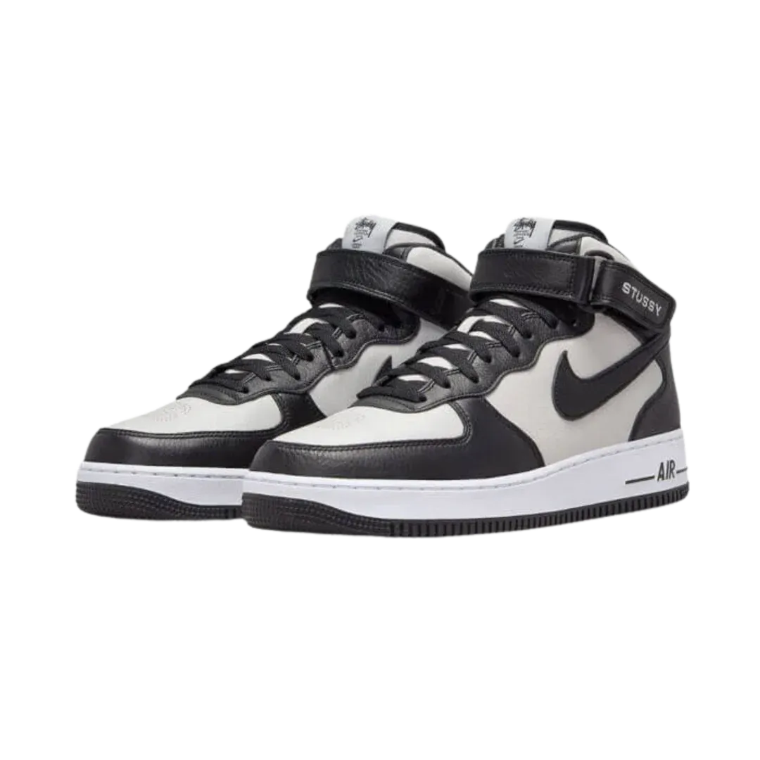 Nike Air Force 1 Mid Stussy Light Bone Black