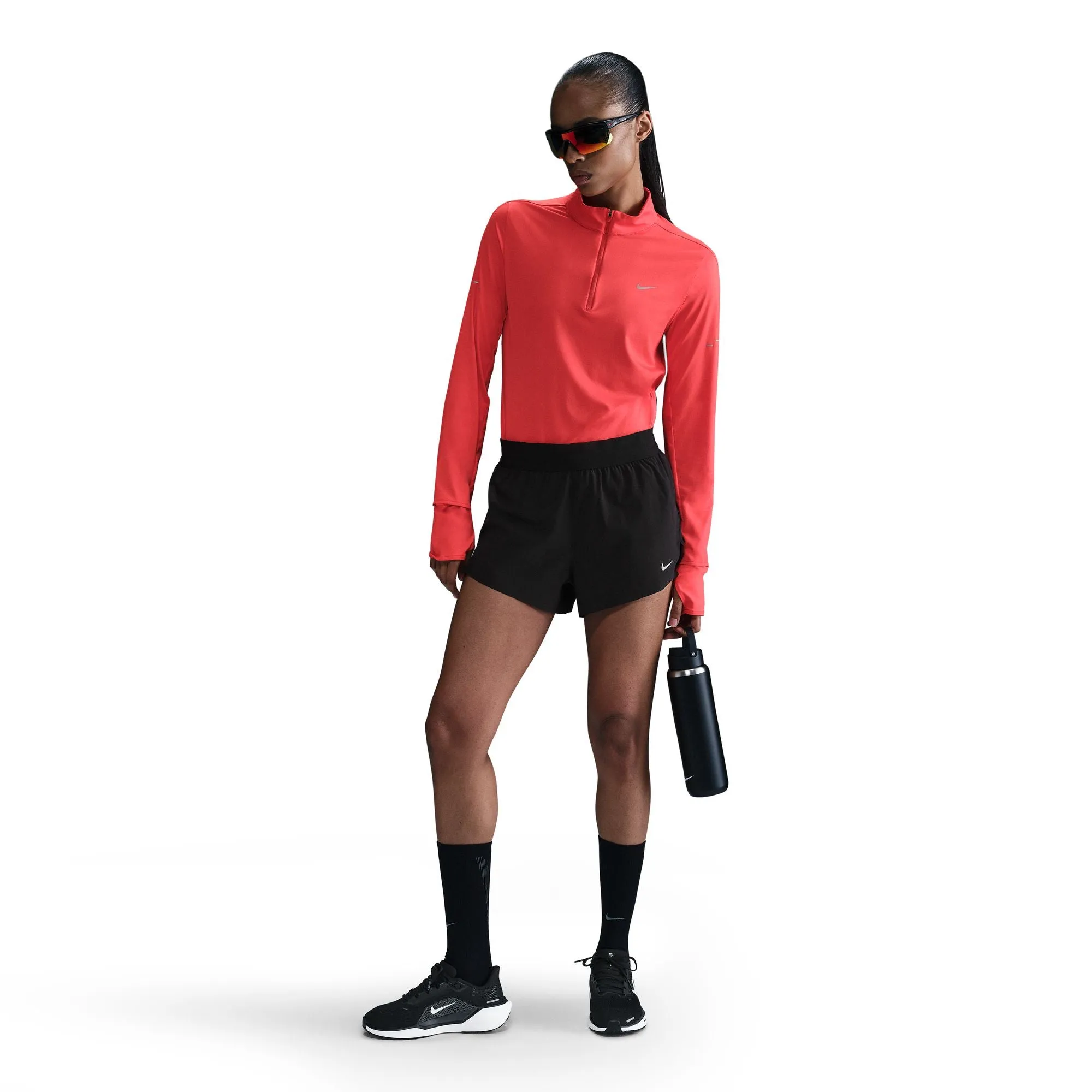 Nike Women's Swift Dri-FIT Mid-Rise 2.5" Brief-Lined Running Shorts