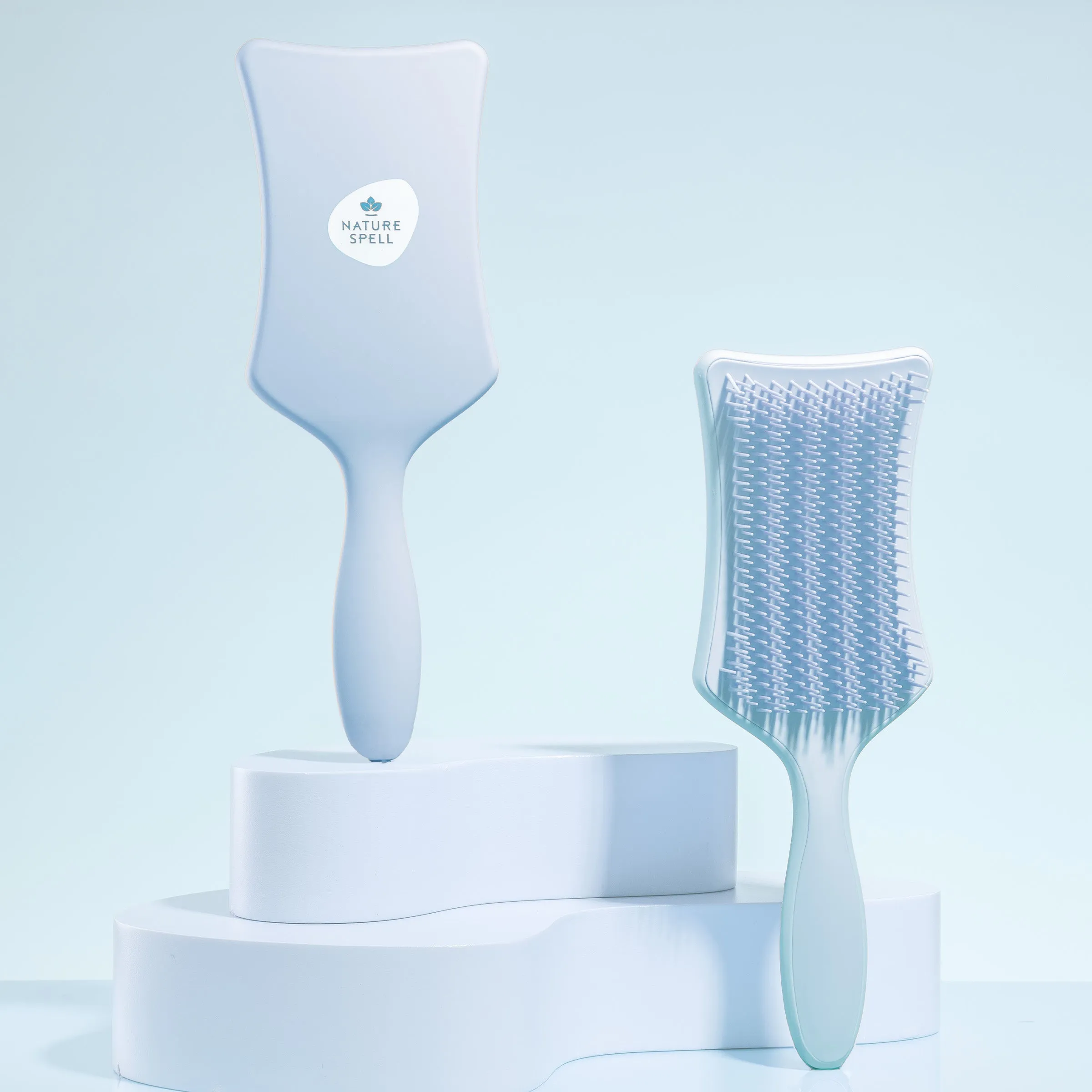 No Knots Detangling Hair Brush - Matt Blue
