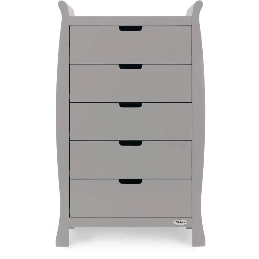 Obaby Stamford Classic Sleigh 7 Piece Room Set - Warm Grey