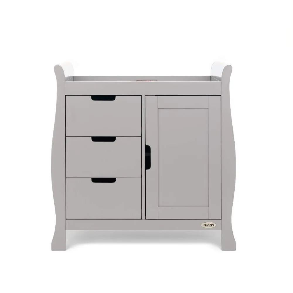 Obaby Stamford Classic Sleigh 7 Piece Room Set - Warm Grey