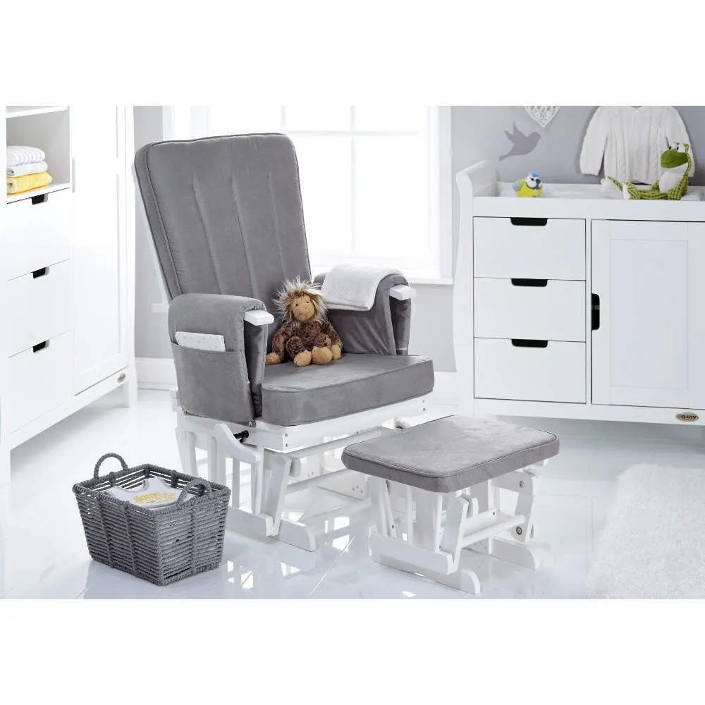 Obaby Stamford Classic Sleigh 7 Piece Room Set - Warm Grey