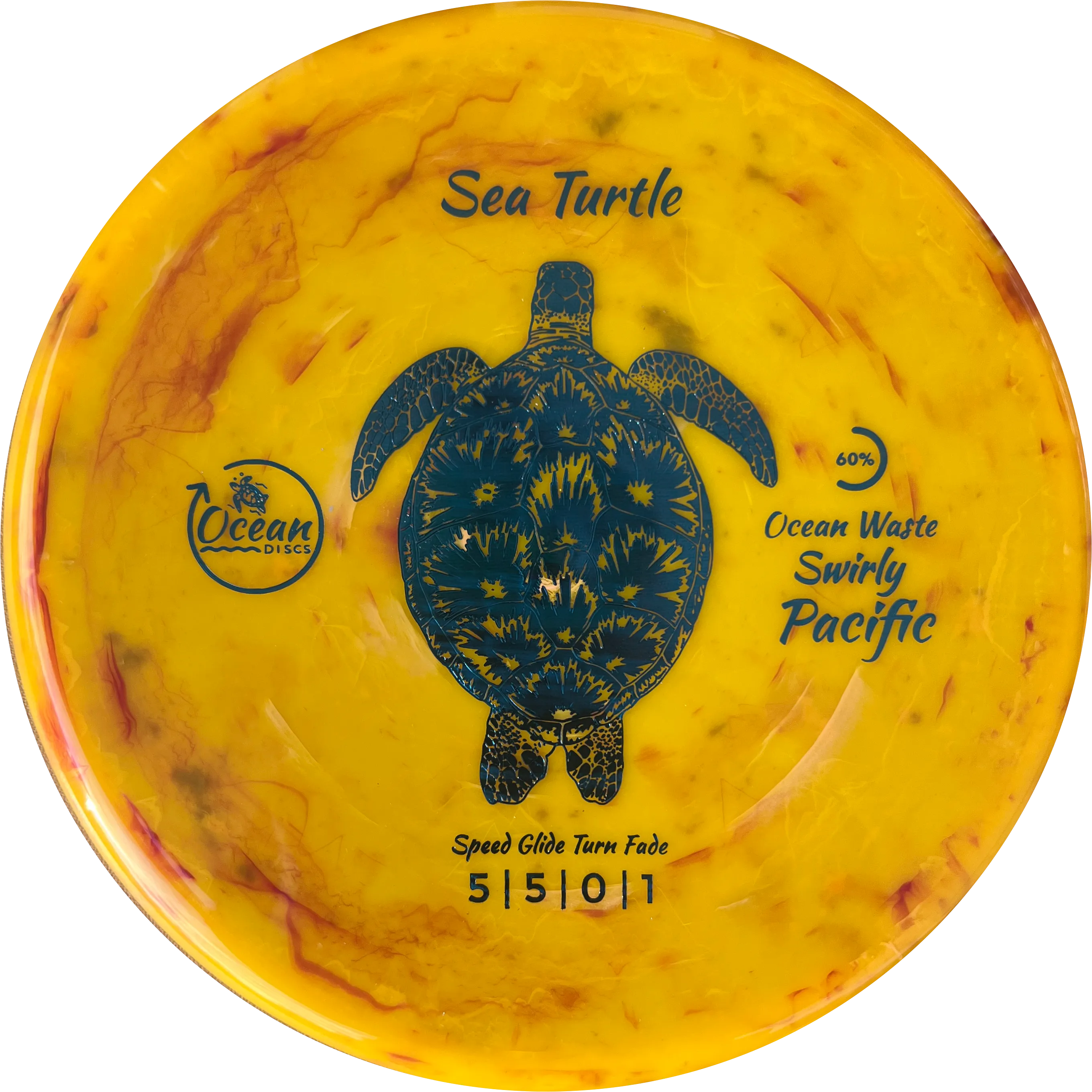 Ocean Discs Swirly Pacific Sea Turtle